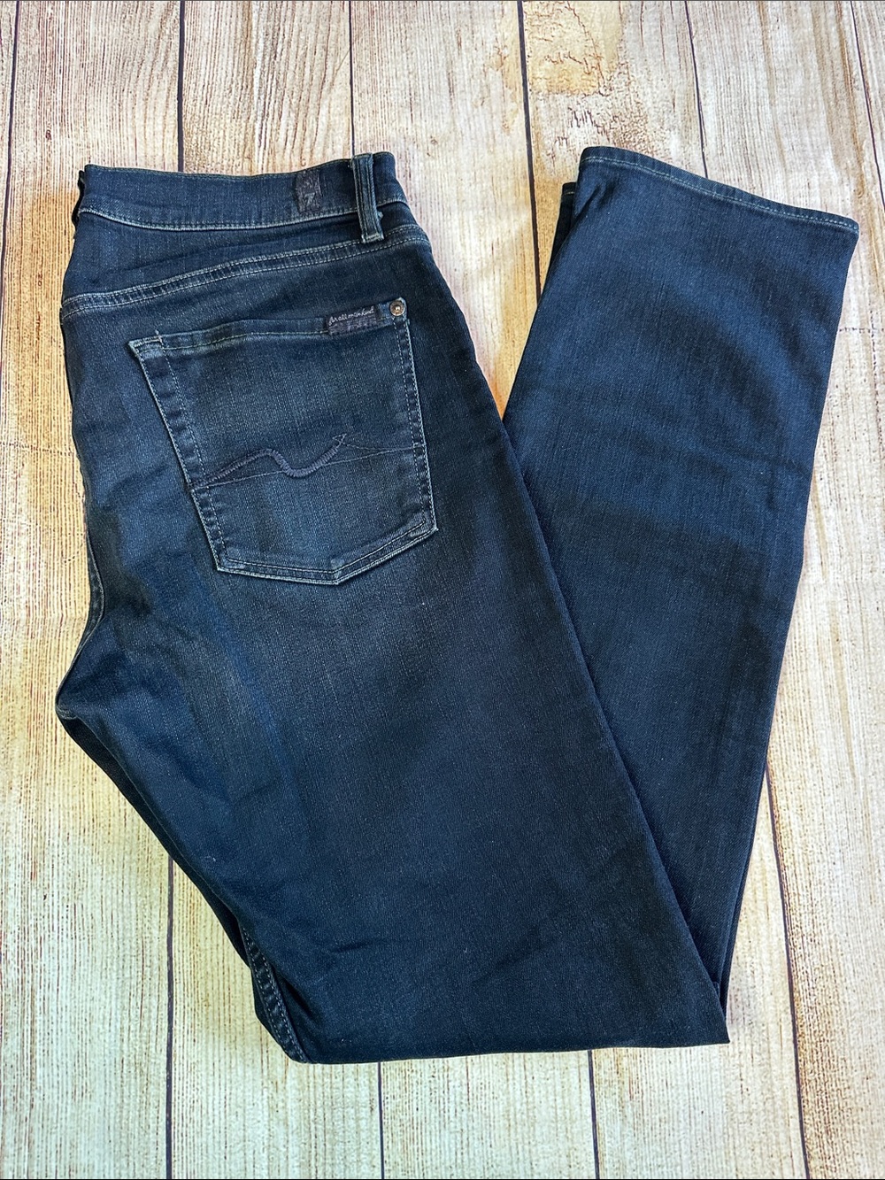 7 For All Mankind Slimmy Men’s Jeans Dark Wash Stretch Denim 32